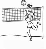 Voleibol Dibujos Voley Coloring Conmishijos Balon Jugador Jugar Belich Guardado sketch template