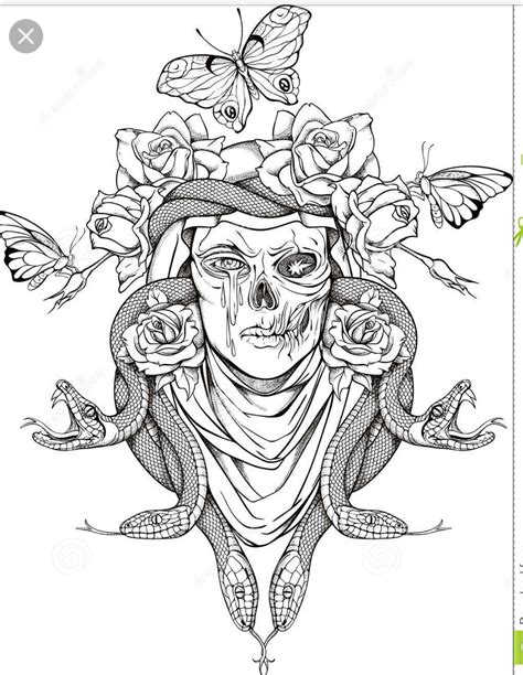 butterfly skull coloring pages