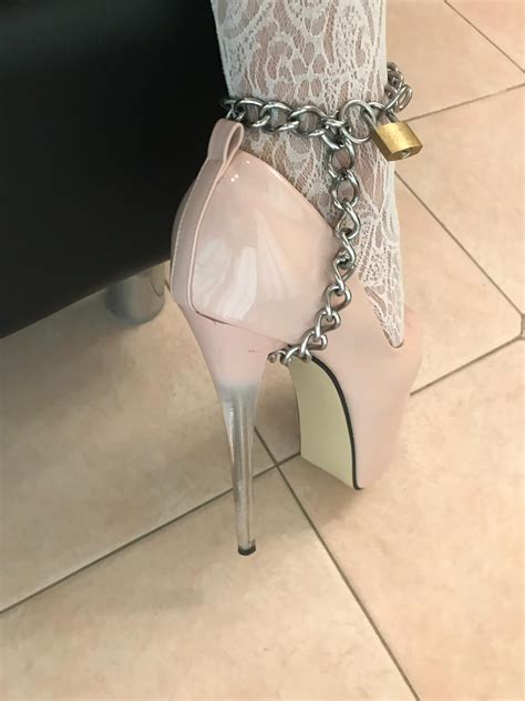 new tiny limp clit chastity and high heel trainers photo 8