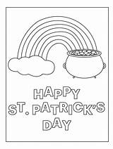 Coloring St Pages Kids Patrick Patricks Rainbow Pot Printables Gold Parents Fun sketch template