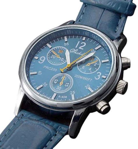 bolcom mannen horloge blauw luxury