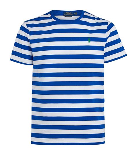 ralph lauren blue stripe cotton  shirt harrods uk