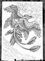 Fantastic Beasts Colouring Thunderbird Coloring Frank Adult Pages Potter Harry Them Where Find Deviantart Hontor Printable Doodle Print Zen Beast sketch template