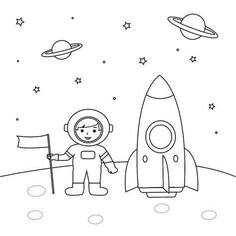 coloring pages  kids space