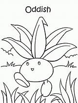 Pokemon Coloring Oddish Pages Printables Kids Characters Wuppsy раскраски Pintar sketch template