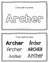 Archer Handwriting sketch template