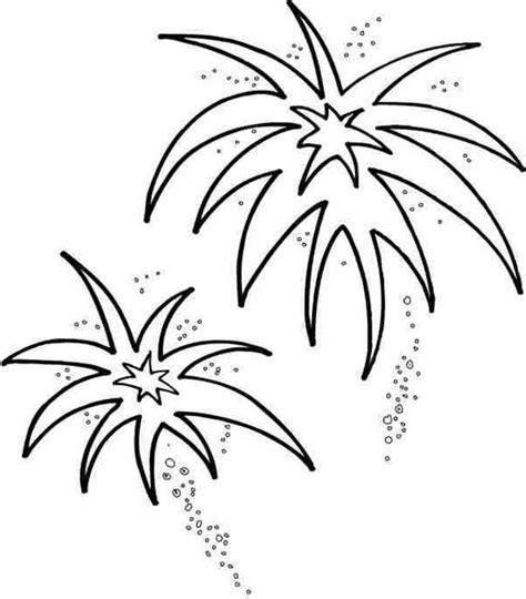 fireworks coloring page   years resolution activity