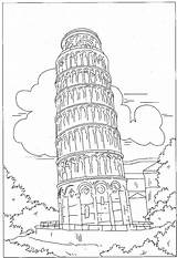 Torre Colorear Pisa Eiffel Inclinada Imagui Pinto sketch template