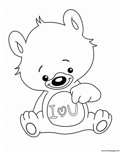 bear  love  valentines day sf coloring page printable
