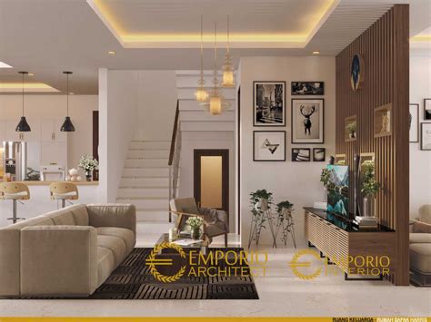 desain interior rumah modern  lantai bapak harris  pekanbaru riau