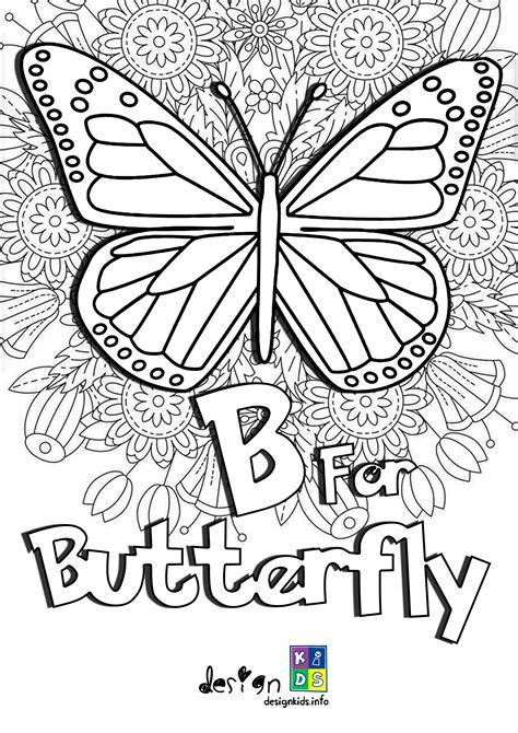 butterfly alphabet coloring wallpaper coloring pages