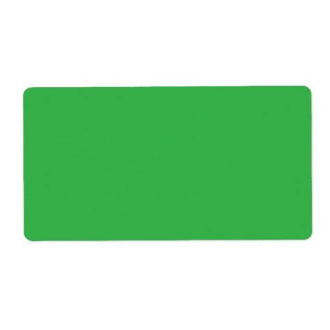 plain green background blank custom label zazzle