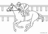Coloring Horse Pages Racing Printable Kids sketch template