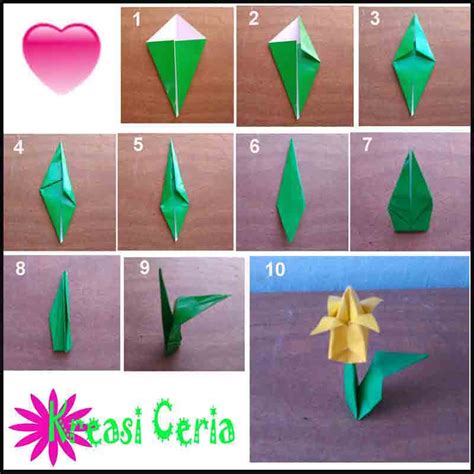 membuat origami bunga tulip  membuat origami vrogueco