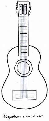 Gitar Mewarnai Kunjungi sketch template