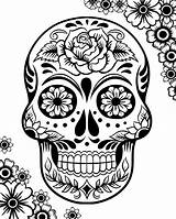 Coloring Pages Dead Skulls Adult Sheets sketch template