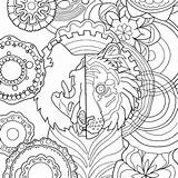 Coloring Tiger Mandala Adult Adults Root Inspirations sketch template