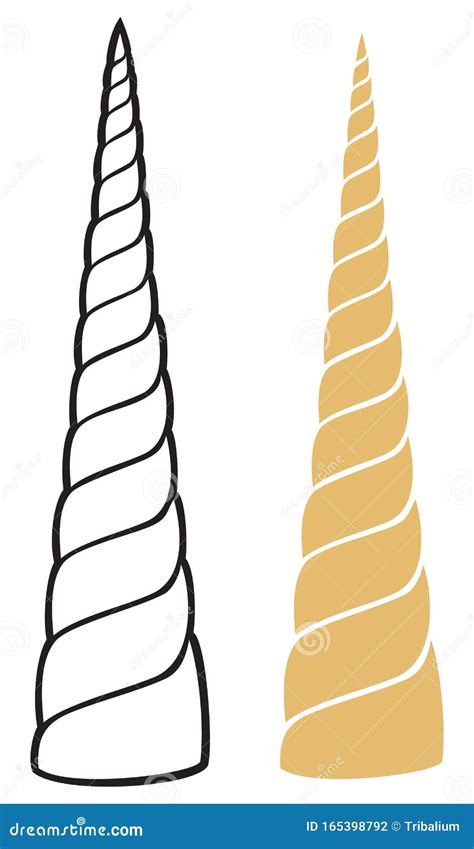 unicorn horn vector illustration stock illustration illustration