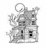 Haunted House Coloring Pages Printable Castle Drawing Halloween Simple Print Kids Mansion Color Template Sheets Getdrawings Size Getcolorings Templates Now sketch template