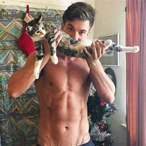 hot guys with their tiny kittens instagram is just purr fect