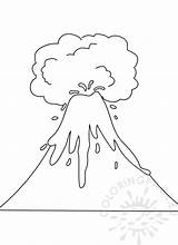 Volcano Coloringpage sketch template