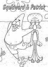 Coloring Pages Squidward Tentacles Popular sketch template