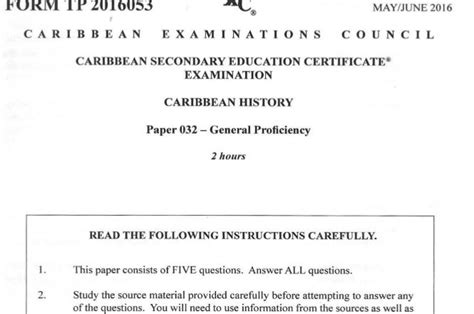 csec cxc exam  papers september