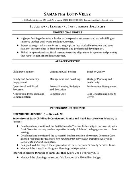 education leadership resume