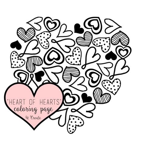 heart  hearts coloring page  printable  create