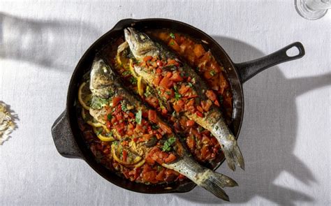 Roasted Branzino With Tomatoes And Olives Recipe Olive Recipes