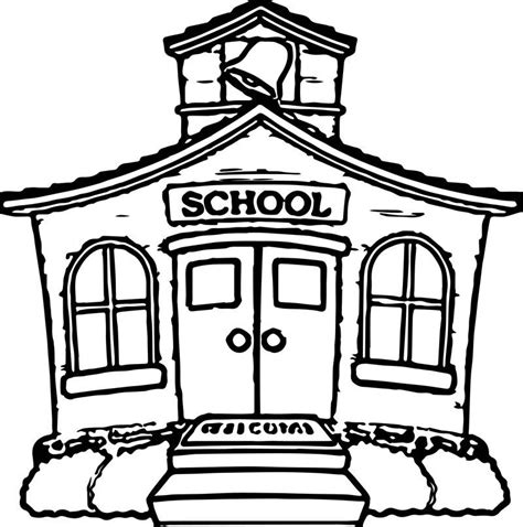school house coloring page house colouring pages school coloring