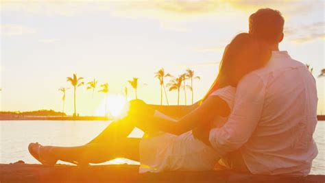 Couple Watching Sunset Stock Footage Video Shutterstock