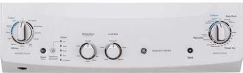 ge gudessmww   electric laundry center  auto load sensing cycle status lights