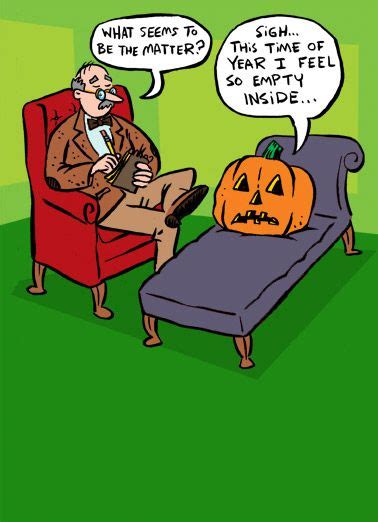 Funny Halloween Card Jack Goes To The Therapist Psychologist Pumpkin