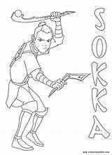 Avatar Airbender Last Coloring Pages Sokka Print sketch template