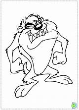 Devil Coloring Tasmanian Taz Pages Colouring Looney Tunes Tazmanian Dinokids Print sketch template