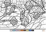 Number Color Coloring Winter Scene Pages Printable Worksheets Supercoloring Categories sketch template