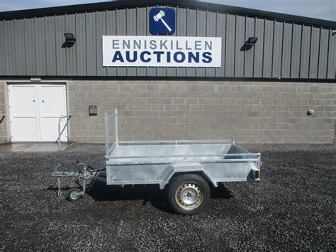 ft  ft galvanised single axle car trailer  plant machinery vehicle  tool auction