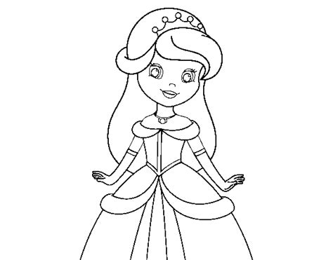 beauty princess coloring page coloringcrewcom