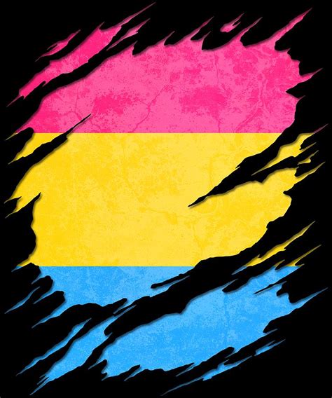 Pansexual Pride Flag Ripped Reveal Digital Art By Patrick