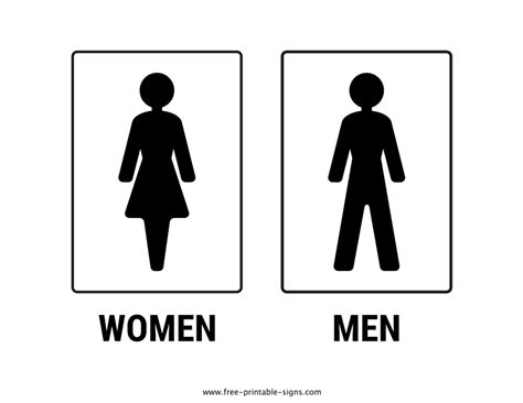 mens bathroom signs printable