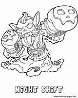 Coloring Night Pages Shift Force Swap Skylanders Undead Printable Print sketch template