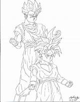 Gohan Coloring Pages Future Getcolorings Getdrawings Color sketch template