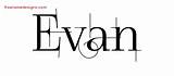 Evan Name Tattoo Designs Decorated sketch template