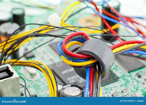 colored wires stock photo image  industry electricity