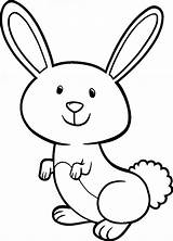 Bunny Coloring Rabbit Pages Hopping Printable Color Bunnies Kids Cute Smiling Colouring Easter Clipart Big Dinosaur Print Footprint Kidsplaycolor Getcolorings sketch template