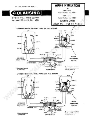 clausing lathe series  model  vari speed  service parts manual  ebay