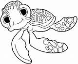 Coloring Nemo Finding Pages Disney Turtle Drawing Squirt Draw sketch template