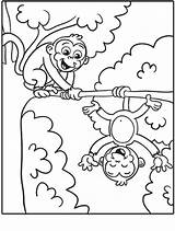 Zoo Colouring Monkeys Getcolorings Stumble Coloringfolder sketch template