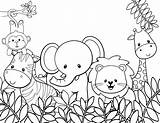 Coloring Pages Cute Animal Kids Zoo Adorable Printable Farm Colouring Baby Jungle Sheets Print Preschool Animals Safari Worksheets Stamps Cartoon sketch template